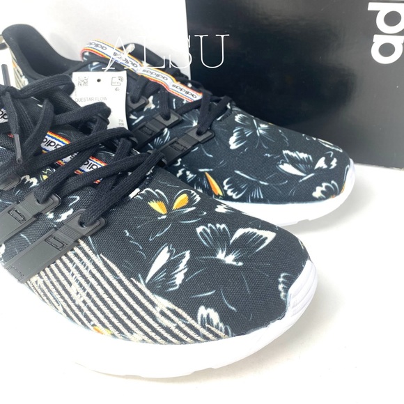 Adidas Questar Flow Black Flowers Women’s AUTHENT - Picture 8 of 8